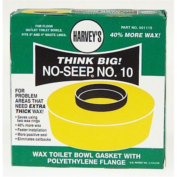 Wm Harvey Co Wm Harvey Co Wax Toilet Bowl Gasket With Polyethylene Flange 001115-24 001115-24 - main